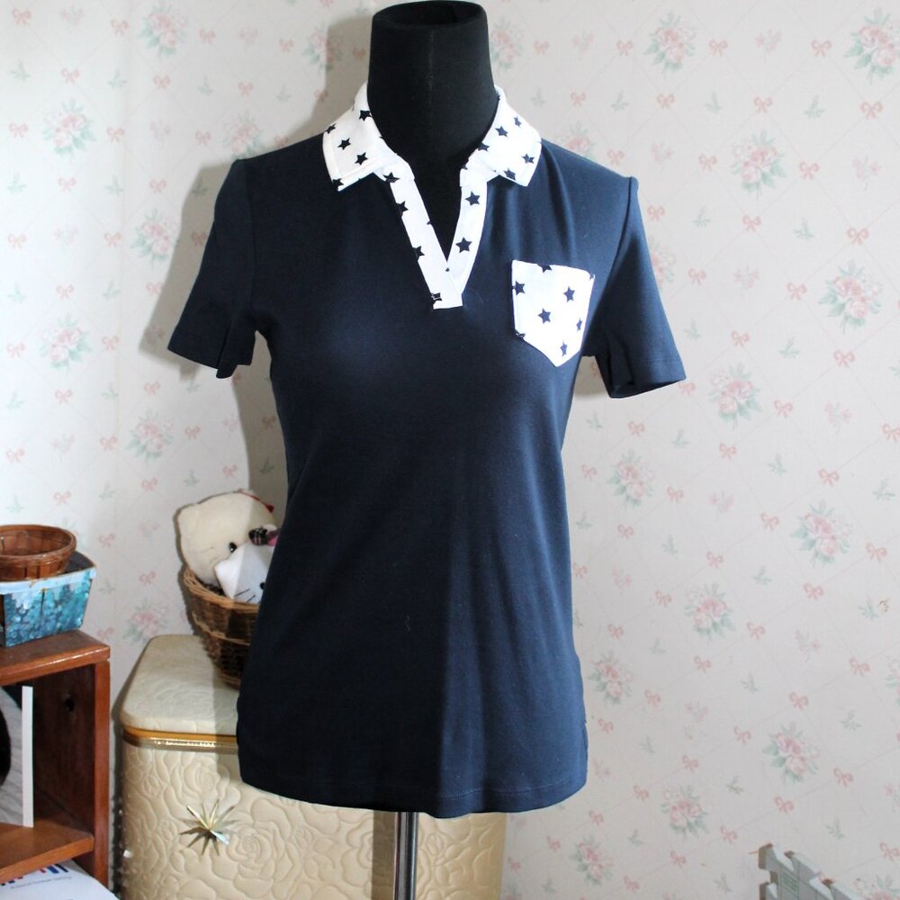 Tommy Hilfiger Navy Jersey w/ Stars, XS, NWT